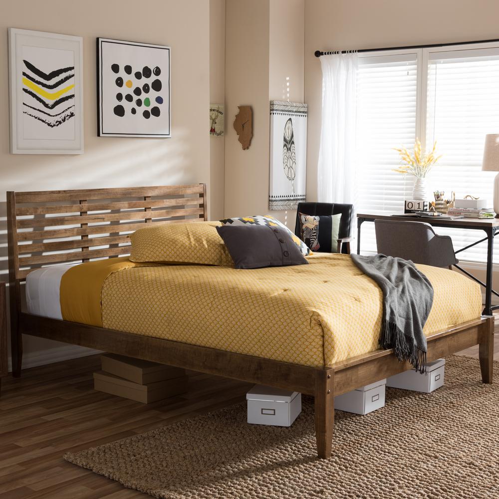 Baxton Studio Daylan Um Brown King Platform Bed 28862 6911 Hd Daylan Um Brown King Platform Bed