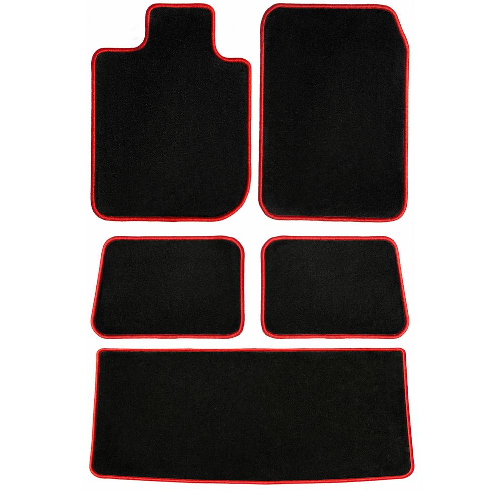 Nylon Carpet CFMBX1HD7128 Black Coverking Custom Fit Front and Rear Floor Mats for Select Honda Civic SI Models