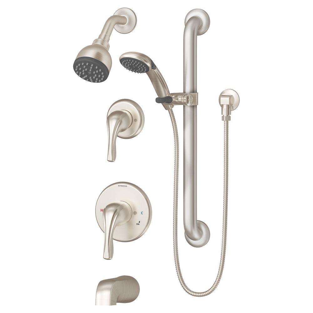 Symmons Chrome Degas 2 Handle Tub Shower Hand Shower System 5406 Ret For Sale On