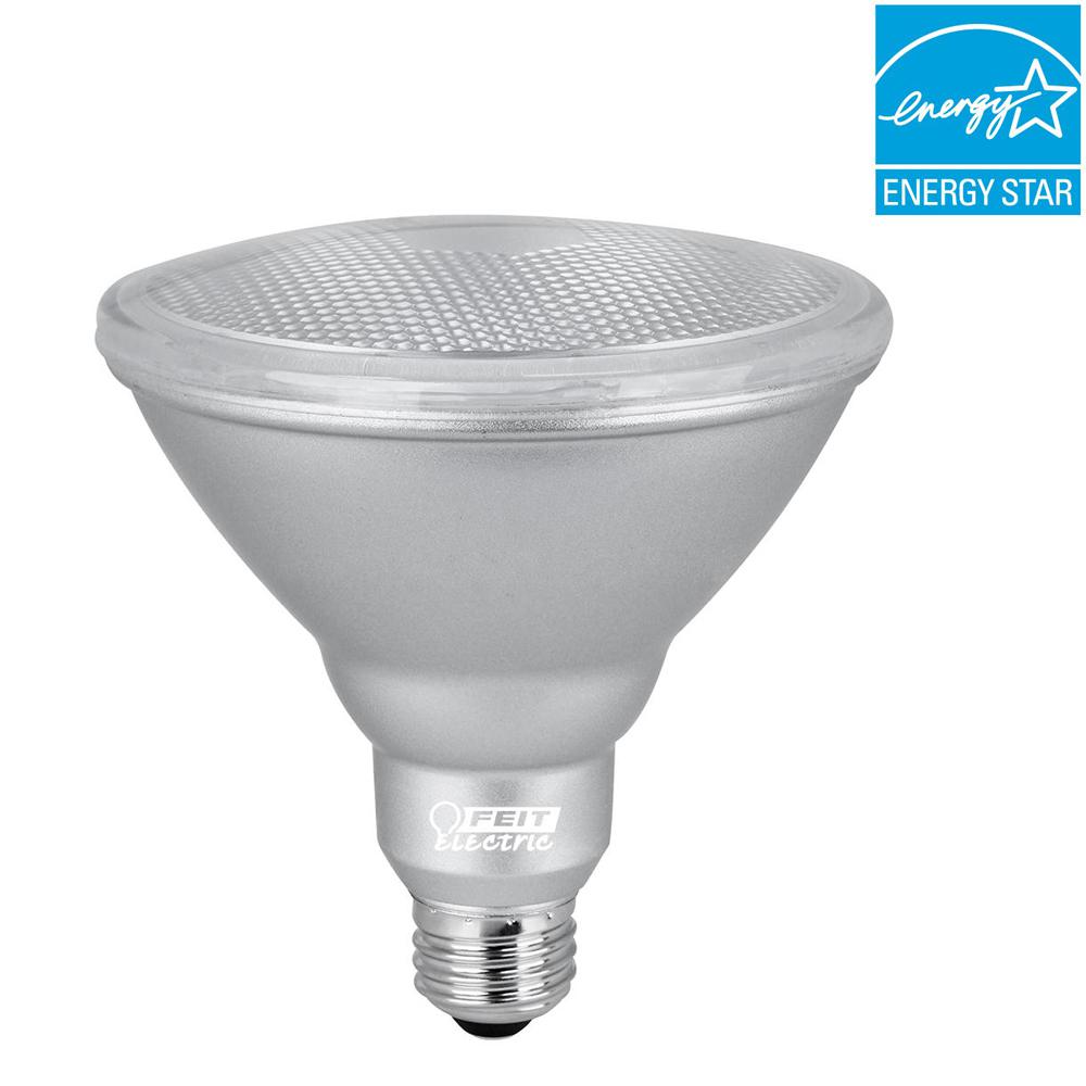 Feit Electric 90w Equivalent Warm White 3000k Par38 Dimmable Led Feit Electric 90w Equivalent Warm White 3000k Par38 Dimmable Led 90 Cri Weatherproof Light Bulb Par38n 930 Ledg11 The Home Depot