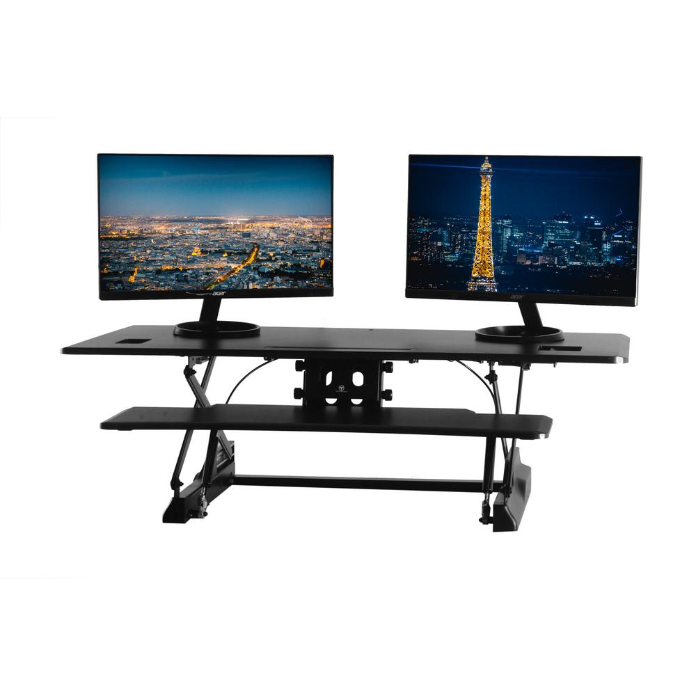 Techorbits Black 47 In Height Adjustable Large Standing Desk