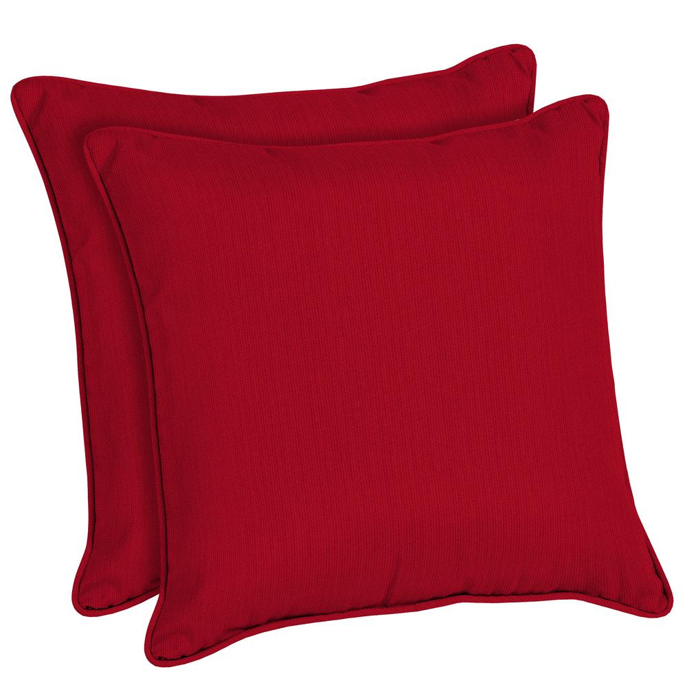 red sunbrella pillows