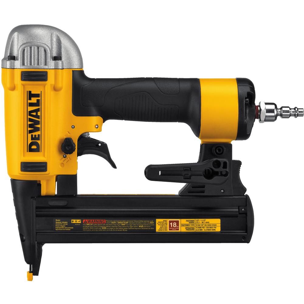 DEWALT Pneumatic 18-Gauge 1/4 in. Crown Stapler-DWFP1838 - The Home Depot