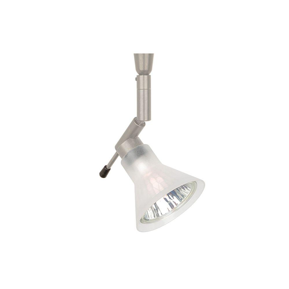 LBL Lighting Shield Swivel I 1Light Satin Nickel White LED Track