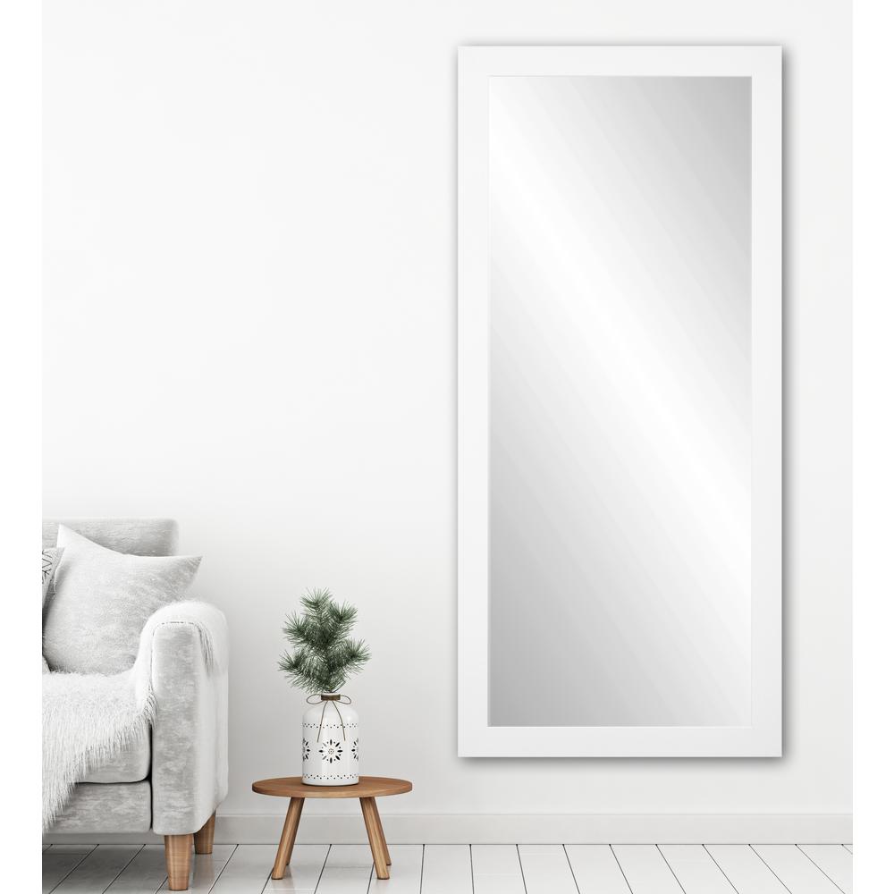 white wall mirror rectangle