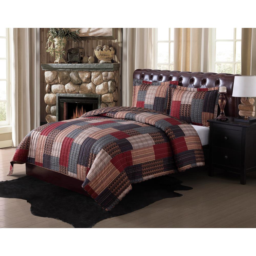 Remington Gunnison Multi Color King Quilt Set Qs9910kg 2300 The Remington Gunnison Multi Color King Quilt Set Qs9910kg 2300 The Home Depot