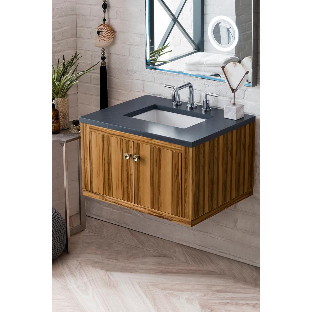 James Martin Vanities Silverlake 30 In Single Bath Vanity In Natural Apple Wood With Quartz Vanity Top In Charcoal Soapstone W White Basin 312 V30 App 3csp The Home Depot