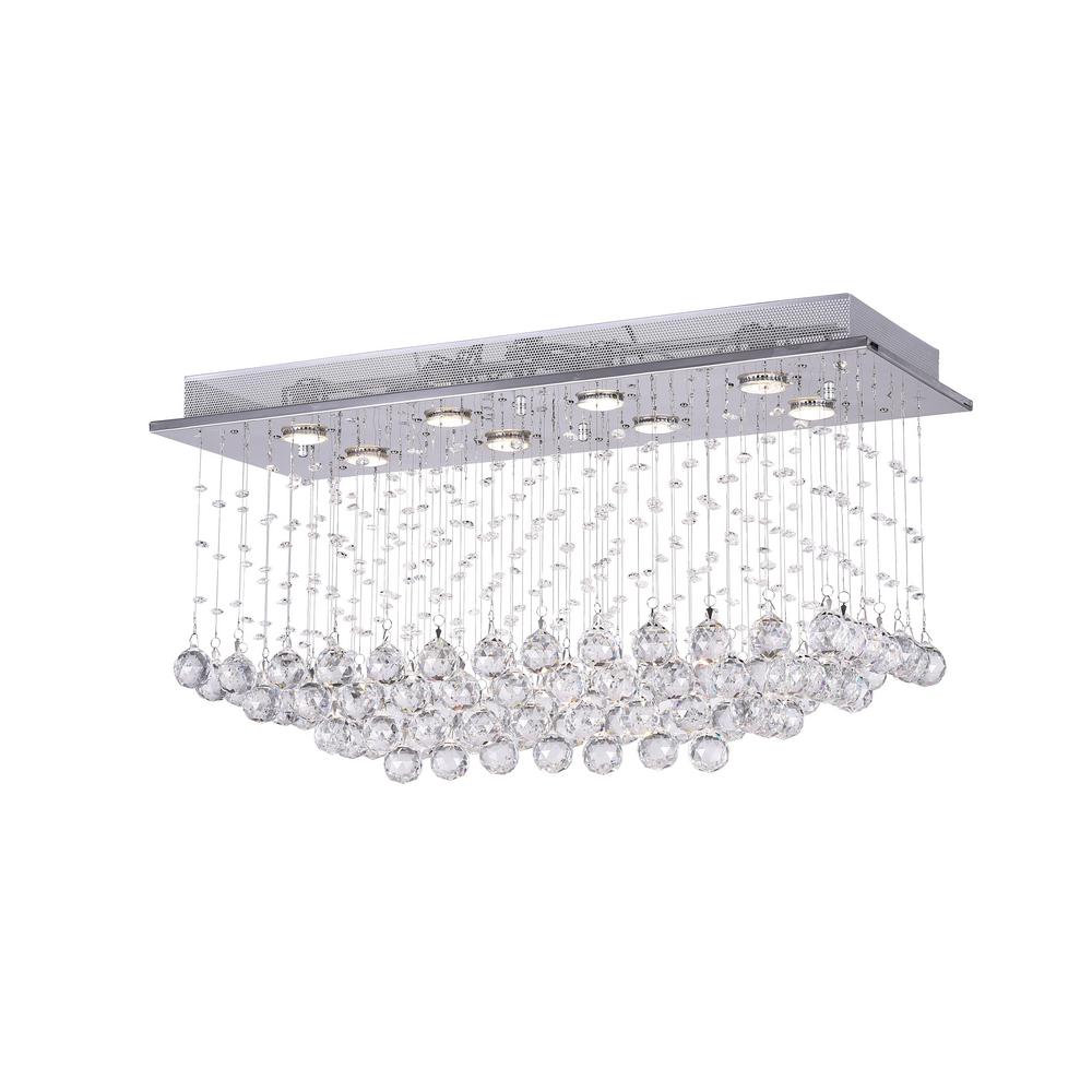 Cwi Lighting Mystical 8 Light Chrome Flush Mount 6626c32c Rc The Cwi Lighting Mystical 8 Light Chrome