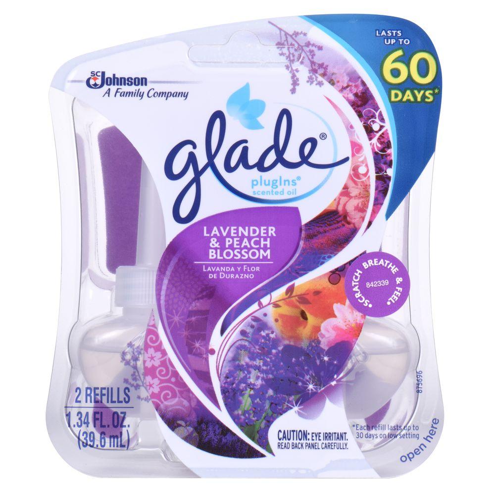 Glade PlugIns 0.67 oz. Lavender and Peach Blossom Scented Oil Refill (2