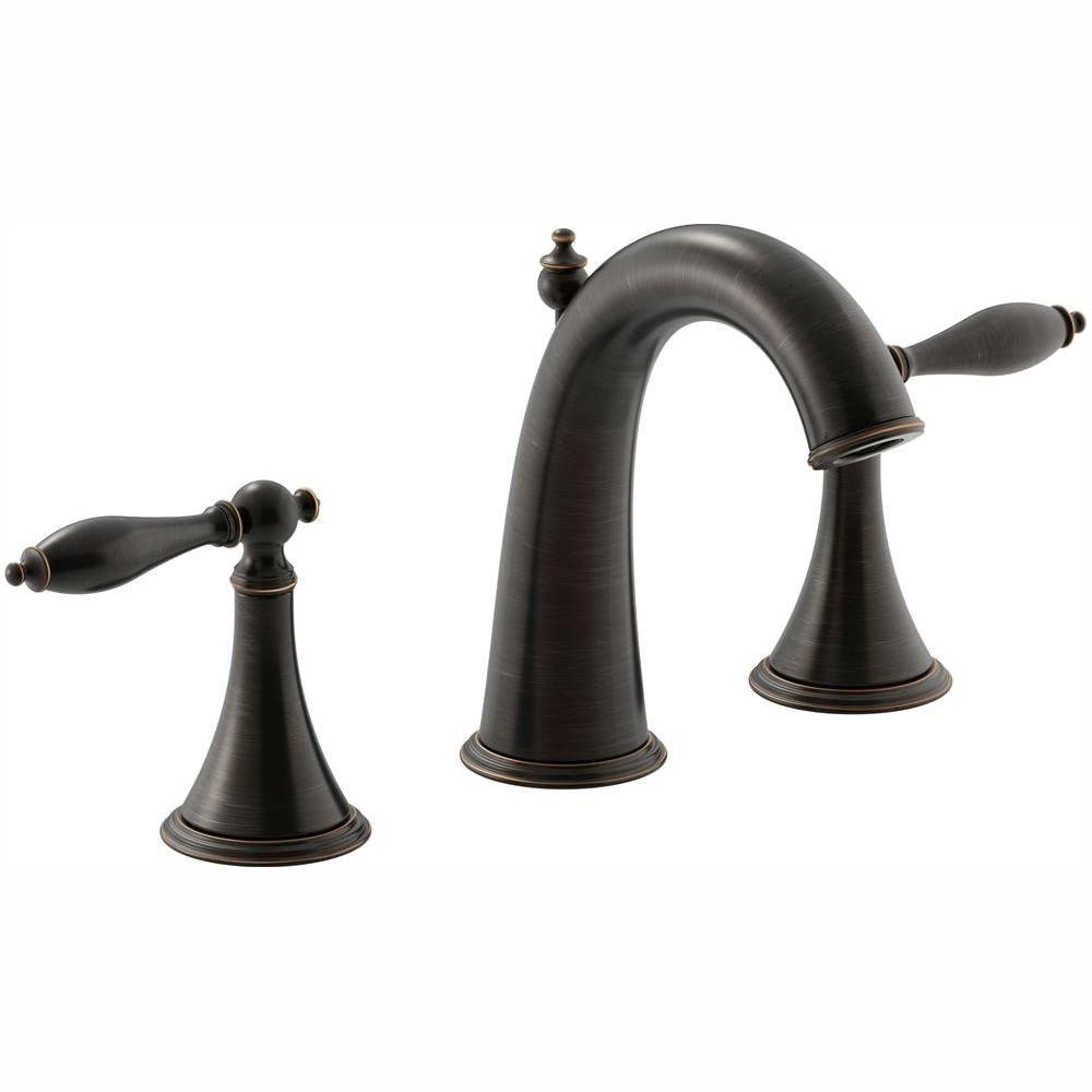 KOHLER Finial Traditional 8 in. Widespread 2-Handle Mid ...