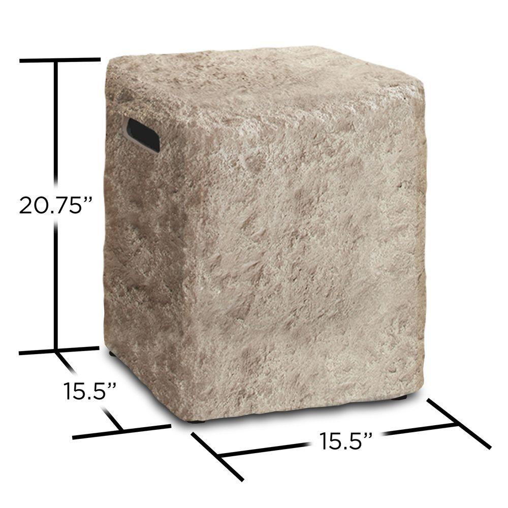 Real Flame Antique Stone 16 In Propane Tank Cover In Chiseled