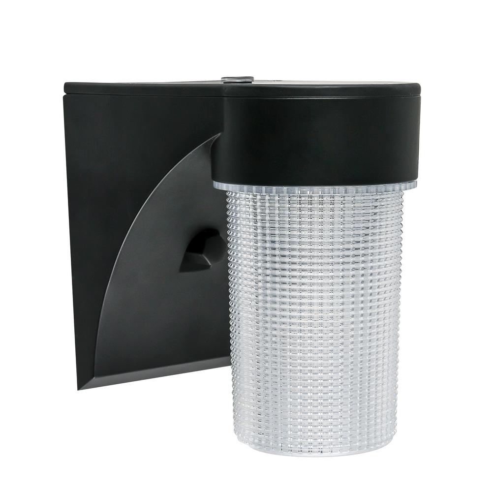 Commercial Electric 17Watt Black Outdoor Integrated LED Jelly Jar Wall