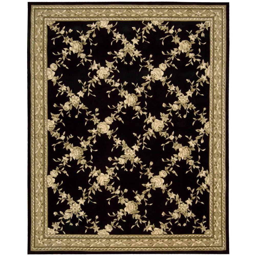 Nourison Overstock Julian Black 8 ft. x 11 ft. Area Rug642738 The