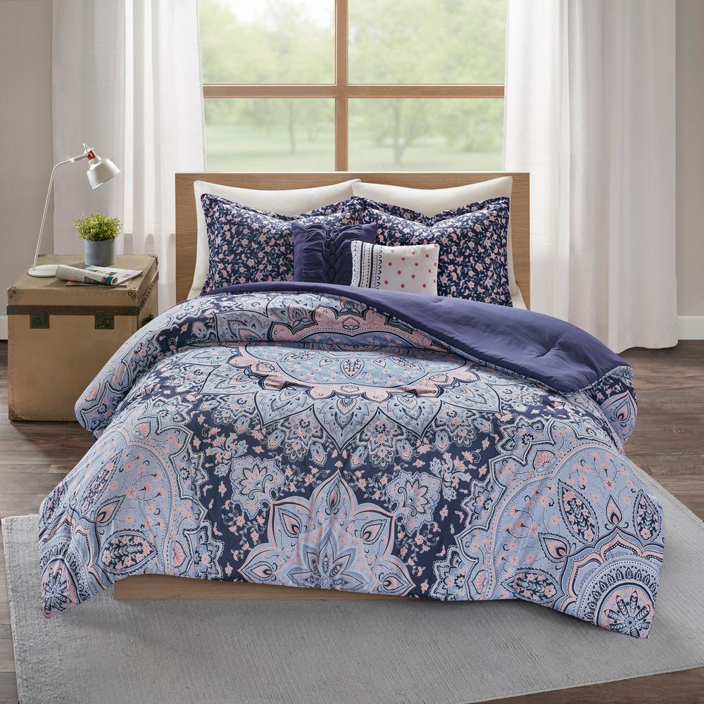 blue twin bed set