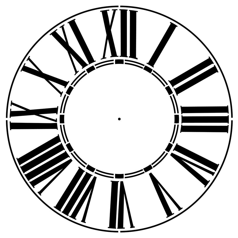 designer stencils thick roman numeral 18 in clock stencil