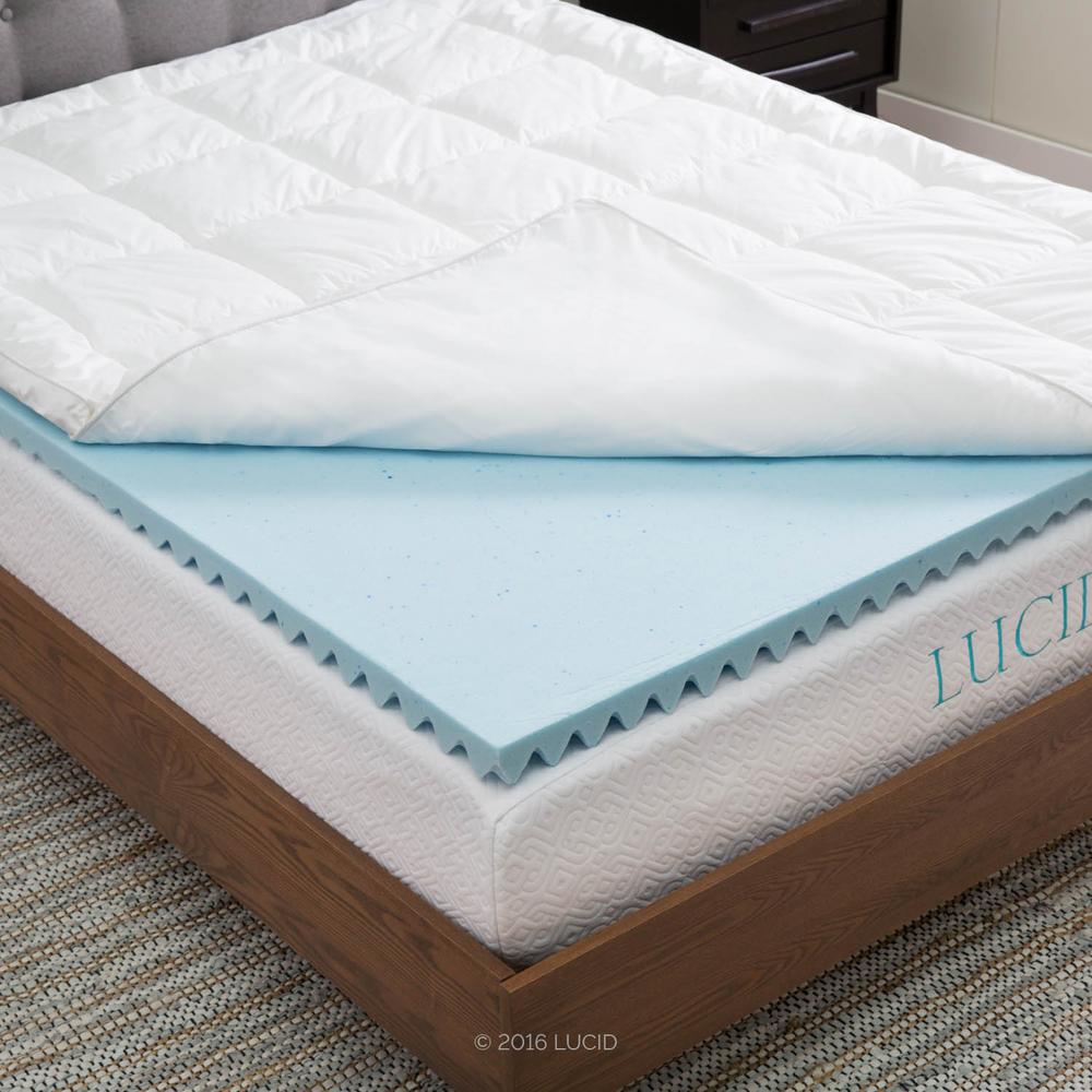 Lucid Full Xl Hybrid Down Alternative Gel Infused Memory Foam Lucid Full Xl Hybrid Down Alternative Gel Infused Memory Foam Mattress Pad