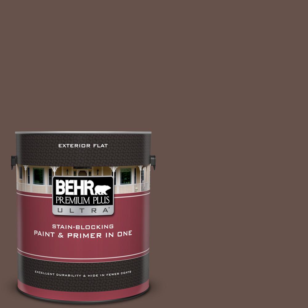 BEHR Premium Plus Ultra 1 gal. PPU518 Chocolate Swirl Flat Exterior