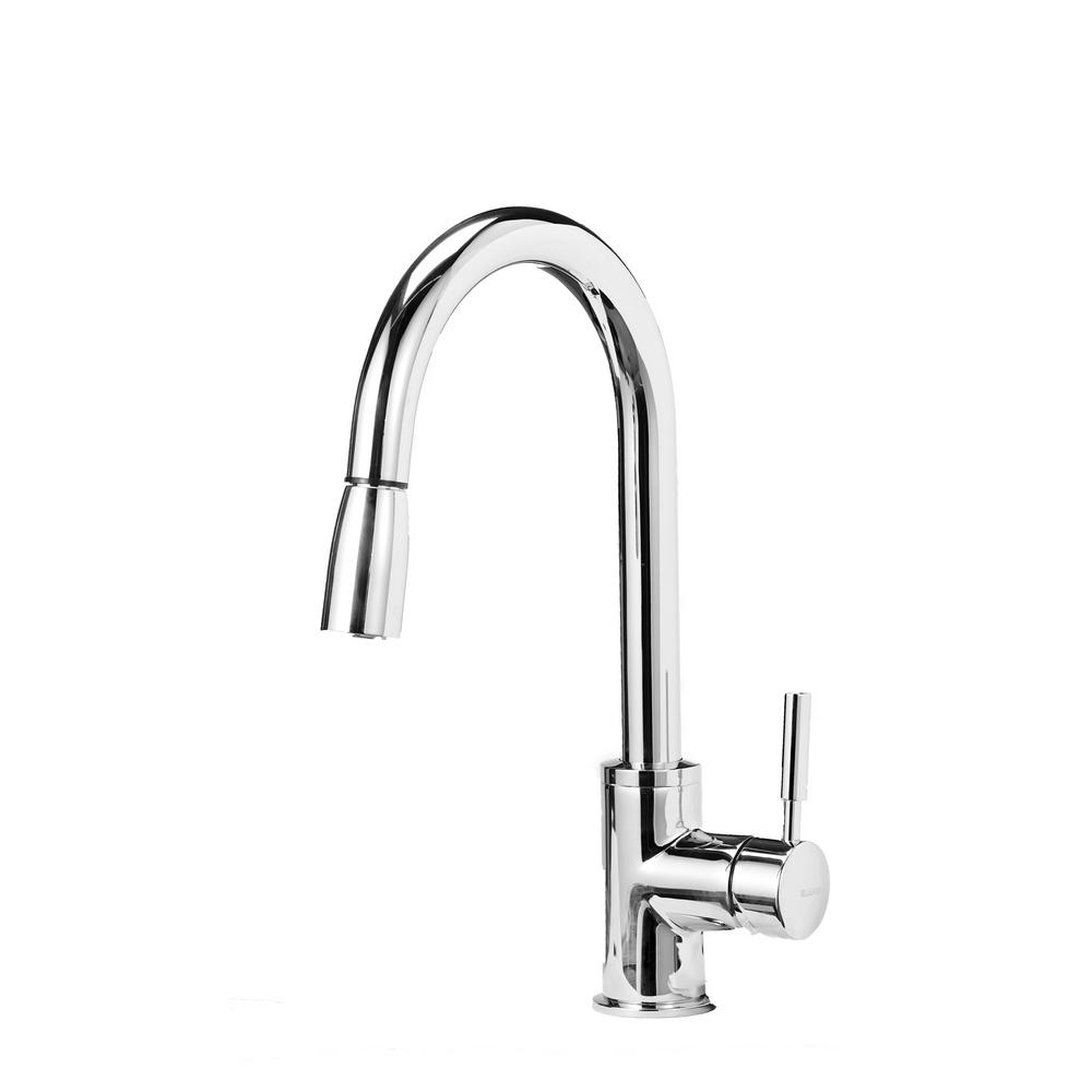 Blanco Sonoma Single Handle Pull Down Sprayer Kitchen Faucet In Polished Chrome