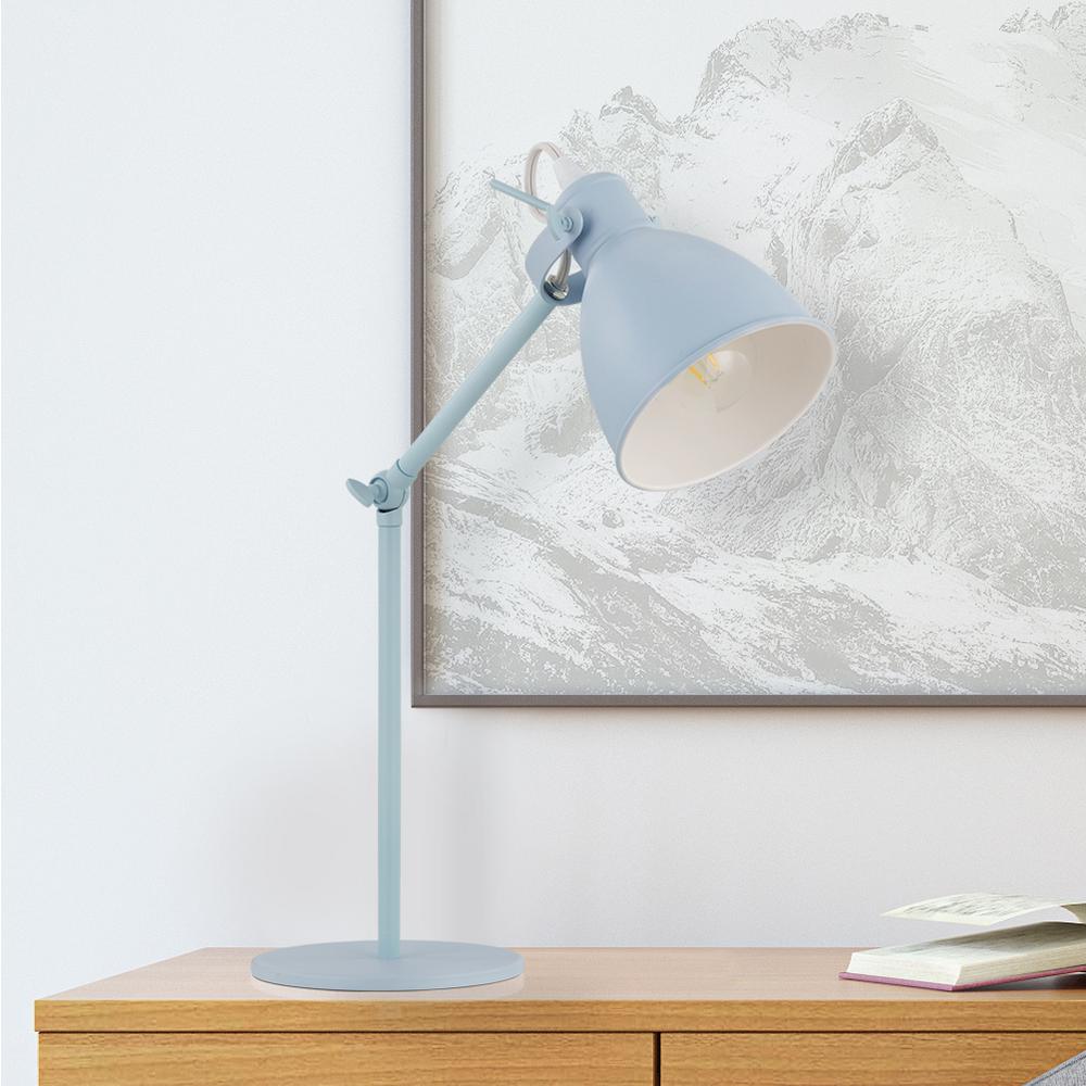 light blue desk lamp