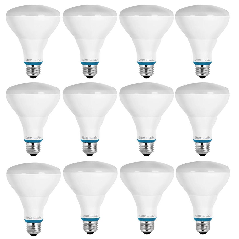 Feit Electric HomeBrite 65W Equivalent Soft White (2700K) BR30 Dimmable ...