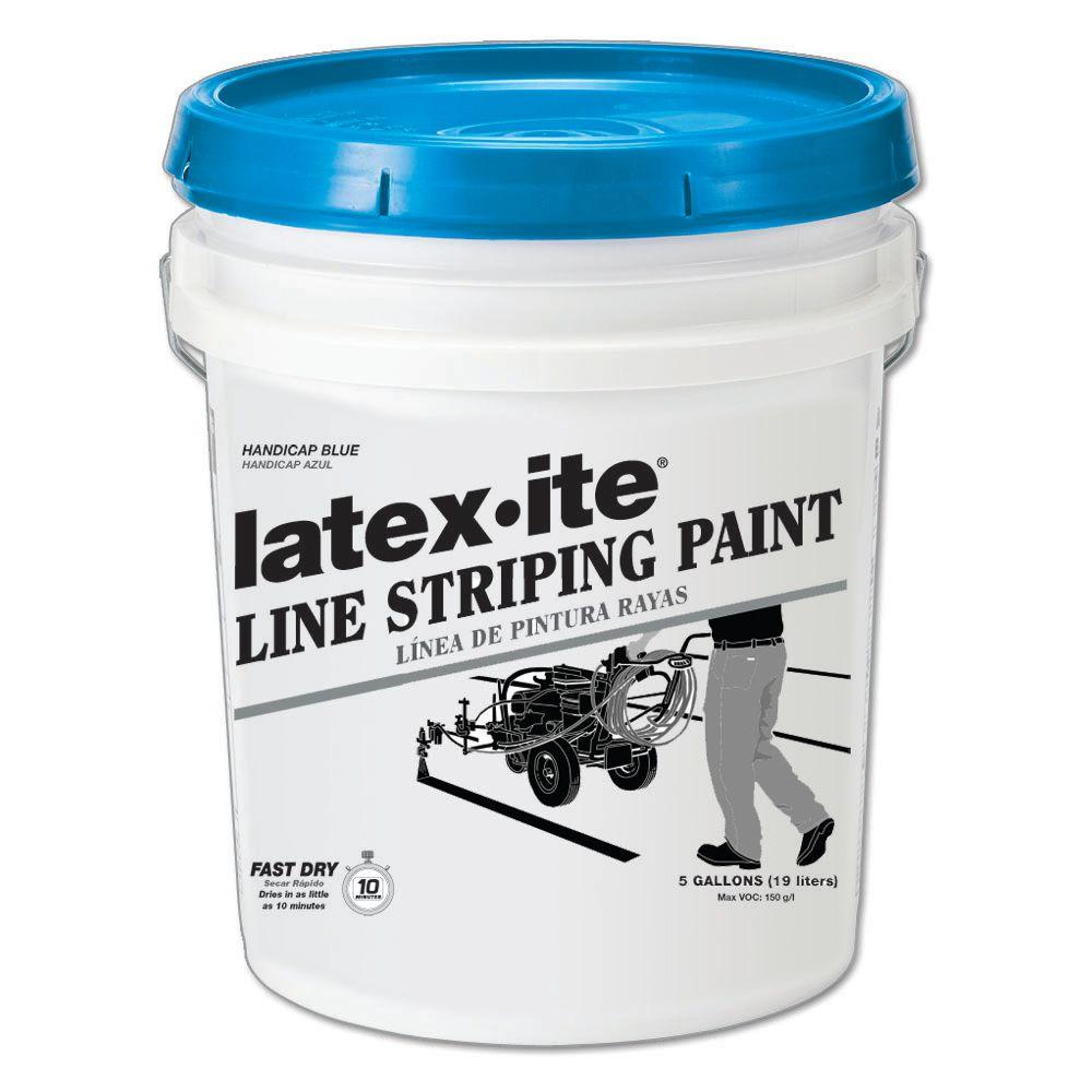 Latexite 5 gal. Handicap Blue Line Striping Paint5060 The Home Depot