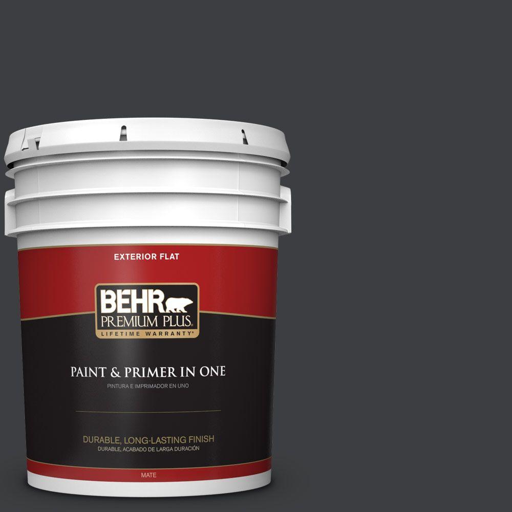 BEHR Premium Plus 5gal. N5207 Carbon Flat Exterior