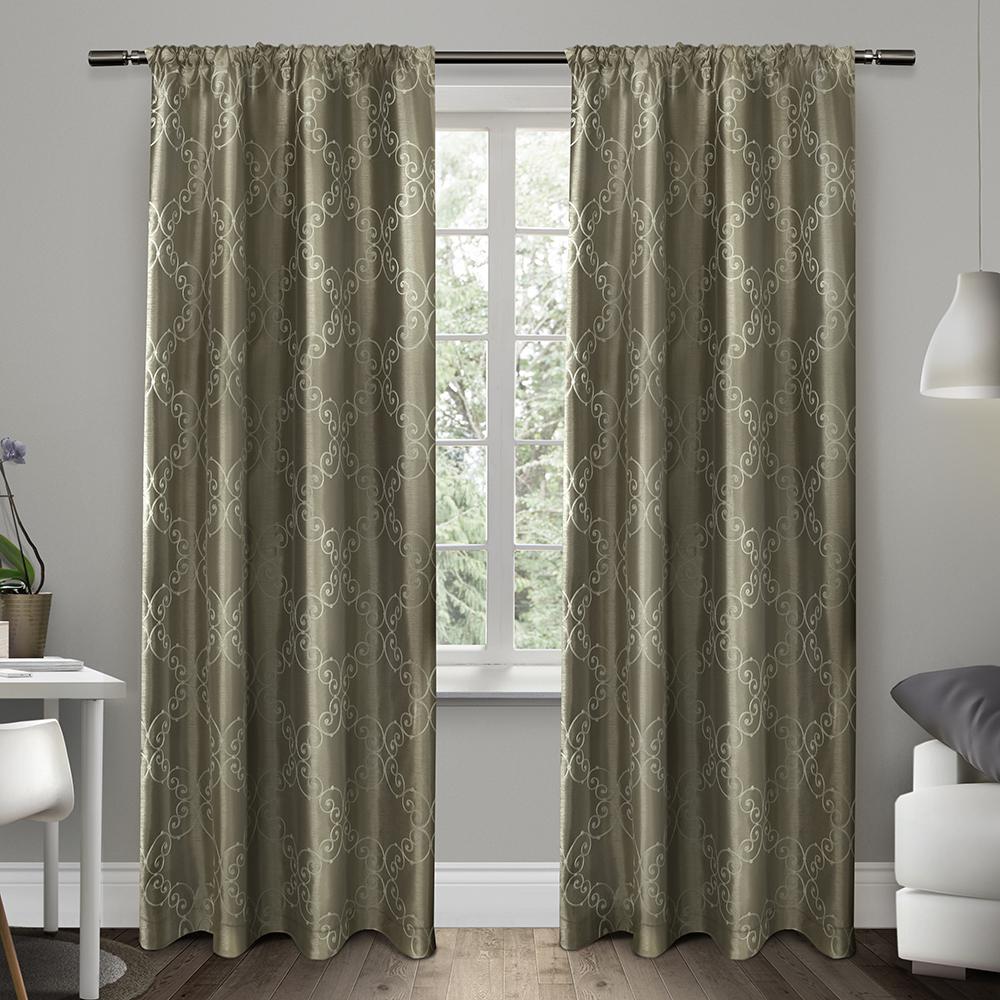 Como Stone Rod Pocket Top Window Curtain Eh7979 02 2 84r The Home Como Stone Rod Pocket Top Window Curtain