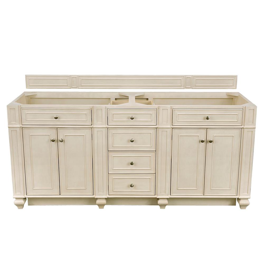 James Martin Vanities Bristol 72 In W Bathroom Double Vanity Cabinet Only Vintage Vanilla 157 V72 Vv The Home Depot - 72 Bristol Whitewashed Walnut Double Bathroom Vanity James Martin Vanities Bristol 72 In W Bathroom Double Vanity Cabinet Only Vintage Vanilla 157 V72 Vv The Home Depot - 72 Bristol Whitewashed Walnut Double Bathroom Vanity