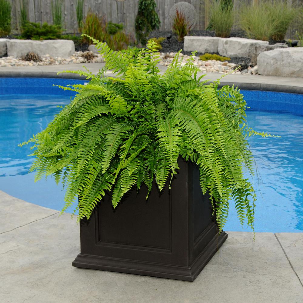 Mayne Square Polyethylene Fairfield Patio Planter Espresso From Mayne Square Polyethylene Fairfield Patio Planter Espresso