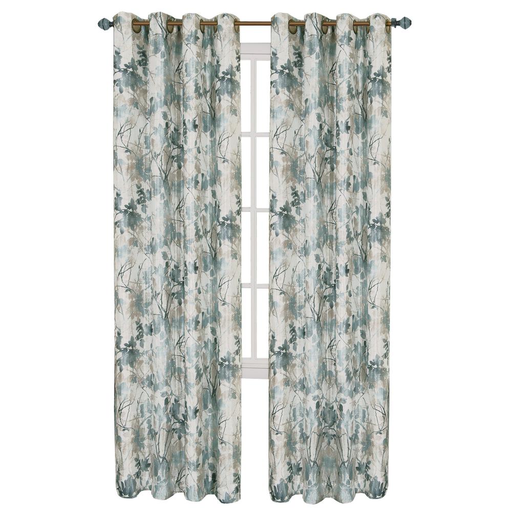 ACHIM Tranquil Mist Lined Grommet Window Curtain Panel - 50 in. W x 63 ...