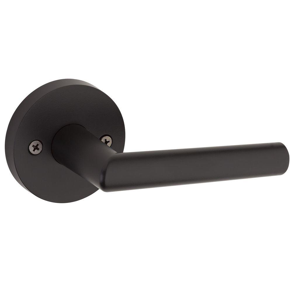Kwikset Milan Iron Black Passage Hall Closet Door Lever 154mil Rdt
