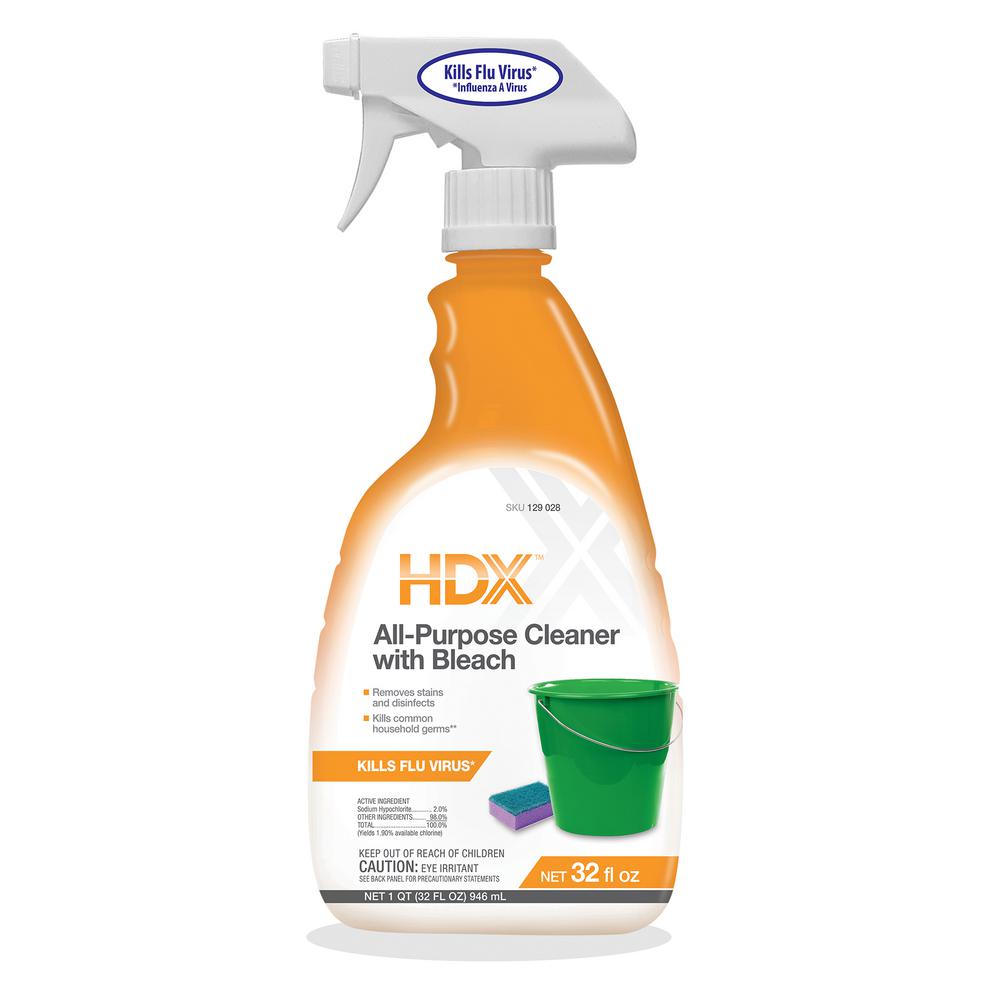 HDX 32 oz. AllPurpose Cleaner with Bleach21598945381 The Home Depot