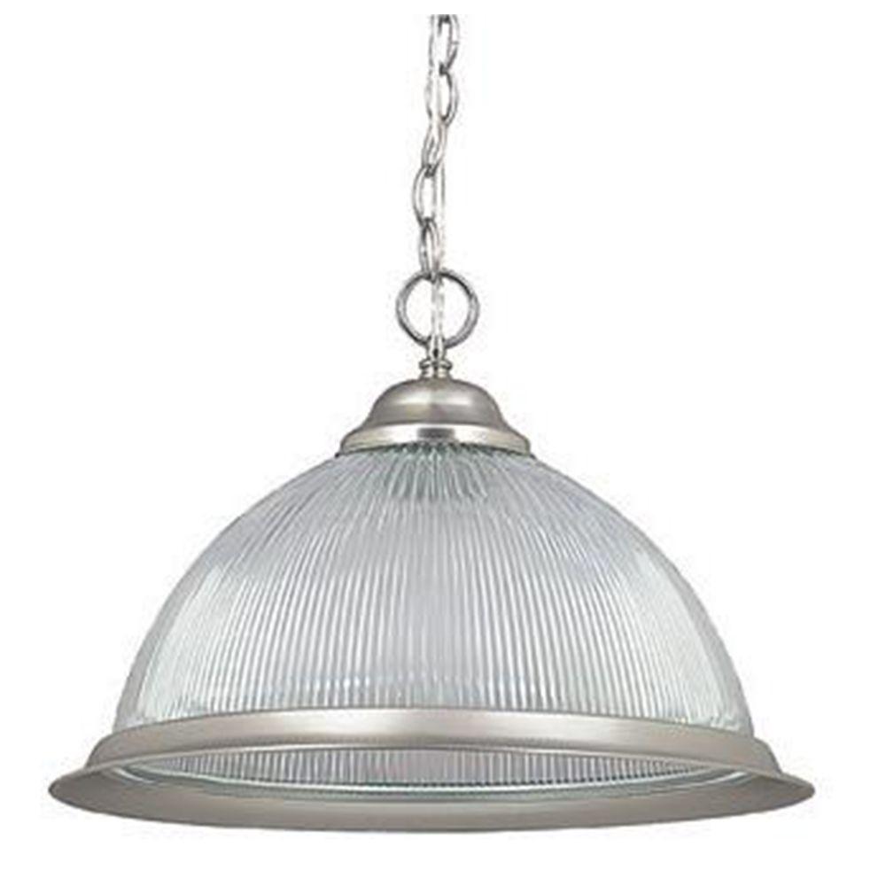 Sunset Mogden 1Light Satin Nickel PendantF889553 The Home Depot