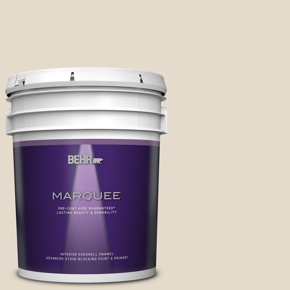 BEHR MARQUEE 5 Gal. #W-B-720 Oyster Eggshell Enamel Interior Paint ...