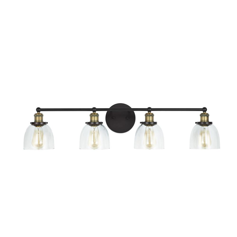 Home Decorators Collection Evelyn 4-Light Artisan Bronze Vanity Light