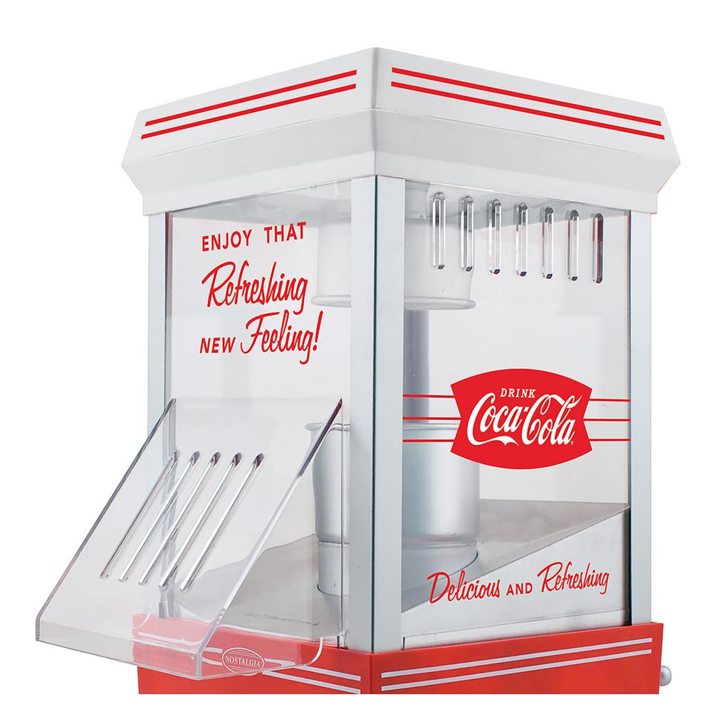 Nostalgia CocaCola 4 oz. Red Hot Air Popcorn Machine with Cart OFP501COKE The Home Depot Nostalgia CocaCola 4 oz. Red Hot Air Popcorn Machine with Cart OFP501COKE The Home Depot