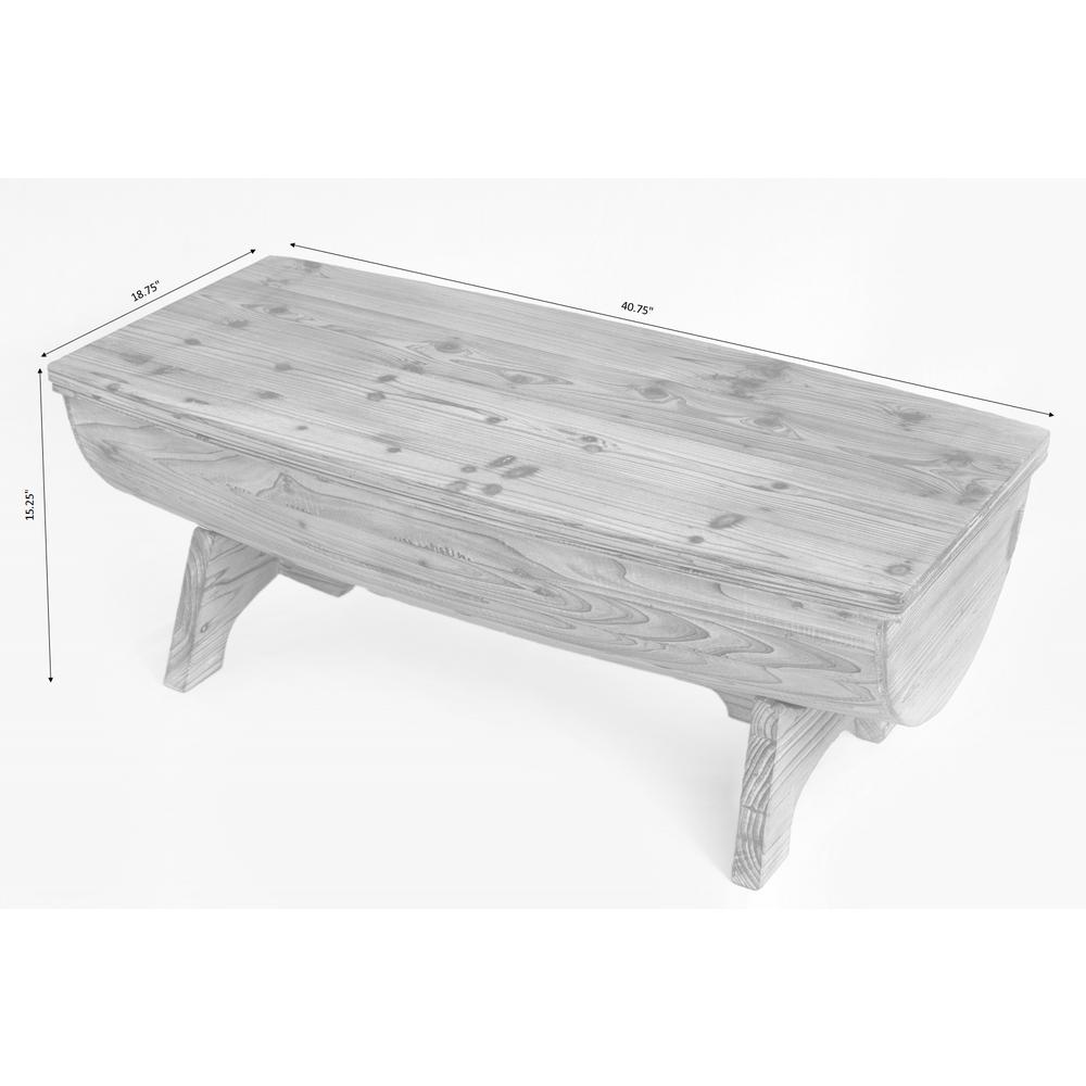 Vintiquewise Vintage Wooden Wine Barrel Coffee Table With Interior