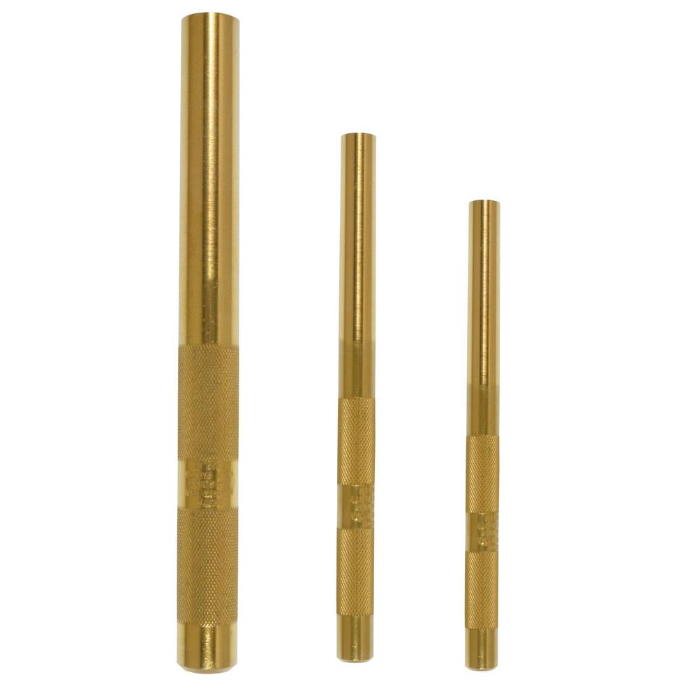 Mayhew Large Brass Drift Punch Set (3-Piece)-61360 - The Home Depot