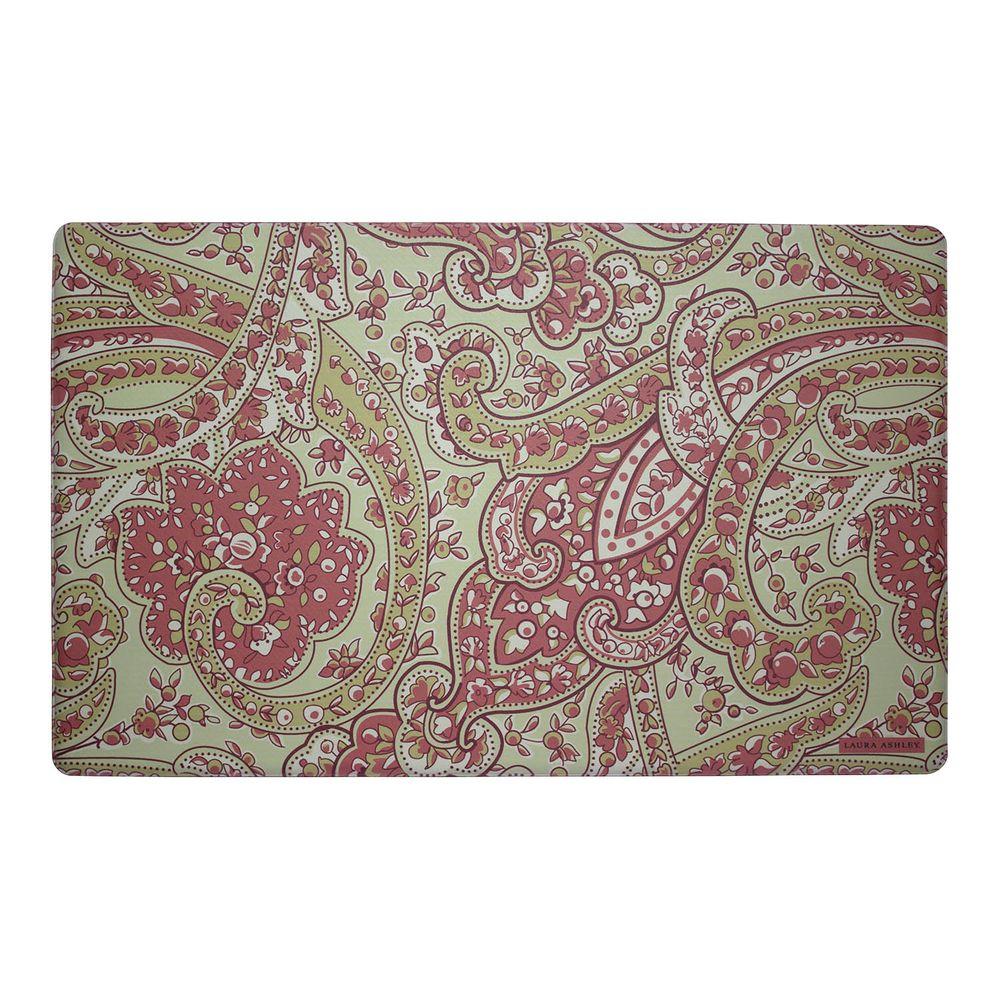 Laura Ashley Vanessa Rust 20 In X 32 In Memory Foam Kitchen Mat