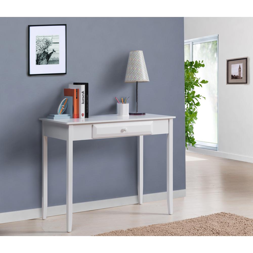 Signature Home Stella White Wood Home Office Parsons Desk 042oh