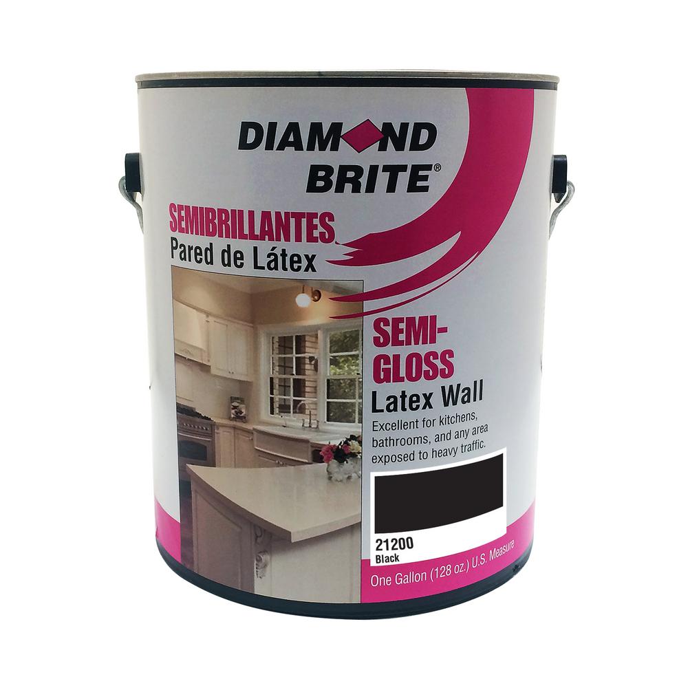 Diamond Brite Paint 1 gal. Black SemiGloss Latex Interior Paint21200