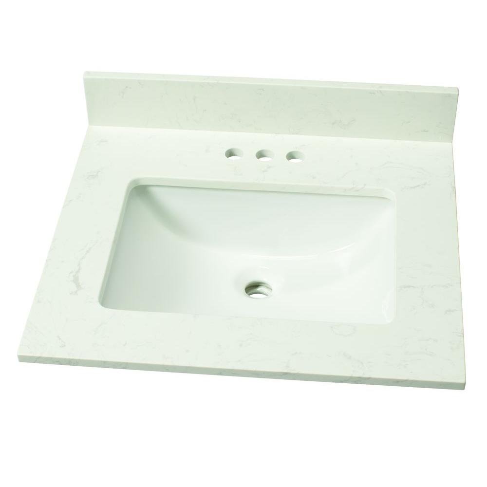 MSI 25 in. W Engineered Marble Single Sink Vanity Top in Vanilla Sky