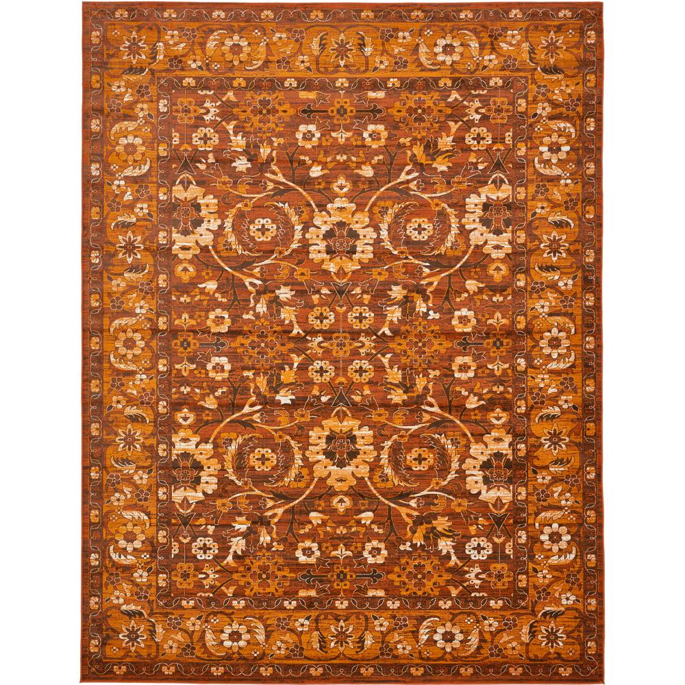 Unique Loom Istanbul Chocolate Brown 13 ft. x 19 ft. 8 in. Area Rug