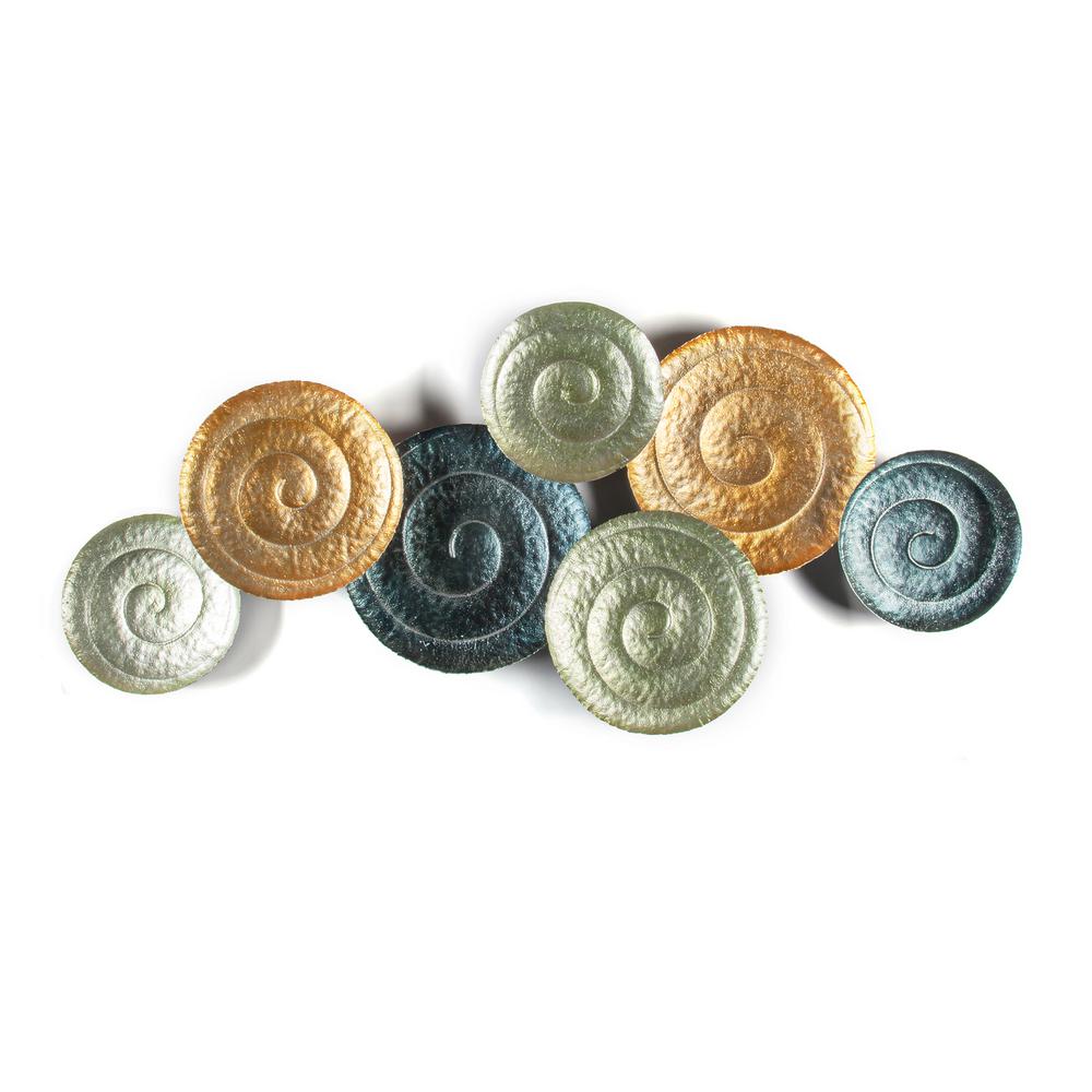 Winsome House Metal Multi Color Swirl Plates Wall Art Wha534 Winsome House Metal Multi Color Swirl Plates Wall Art Wha534