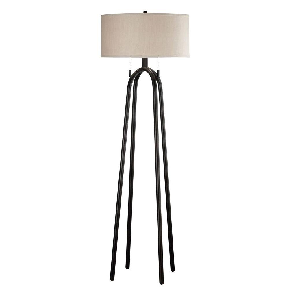 Kenroy Home Quadratic 61 In Oil Rubbed Bronze Floor Lamp