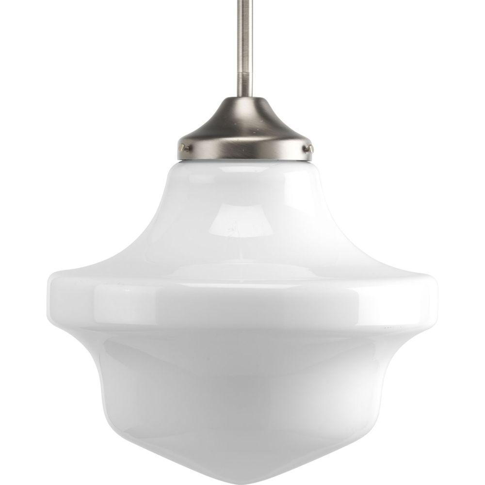 Progress Lighting Schoolhouse Collection 1 Light Brushed Nickel Collection 1 Light Brushed Nickel
