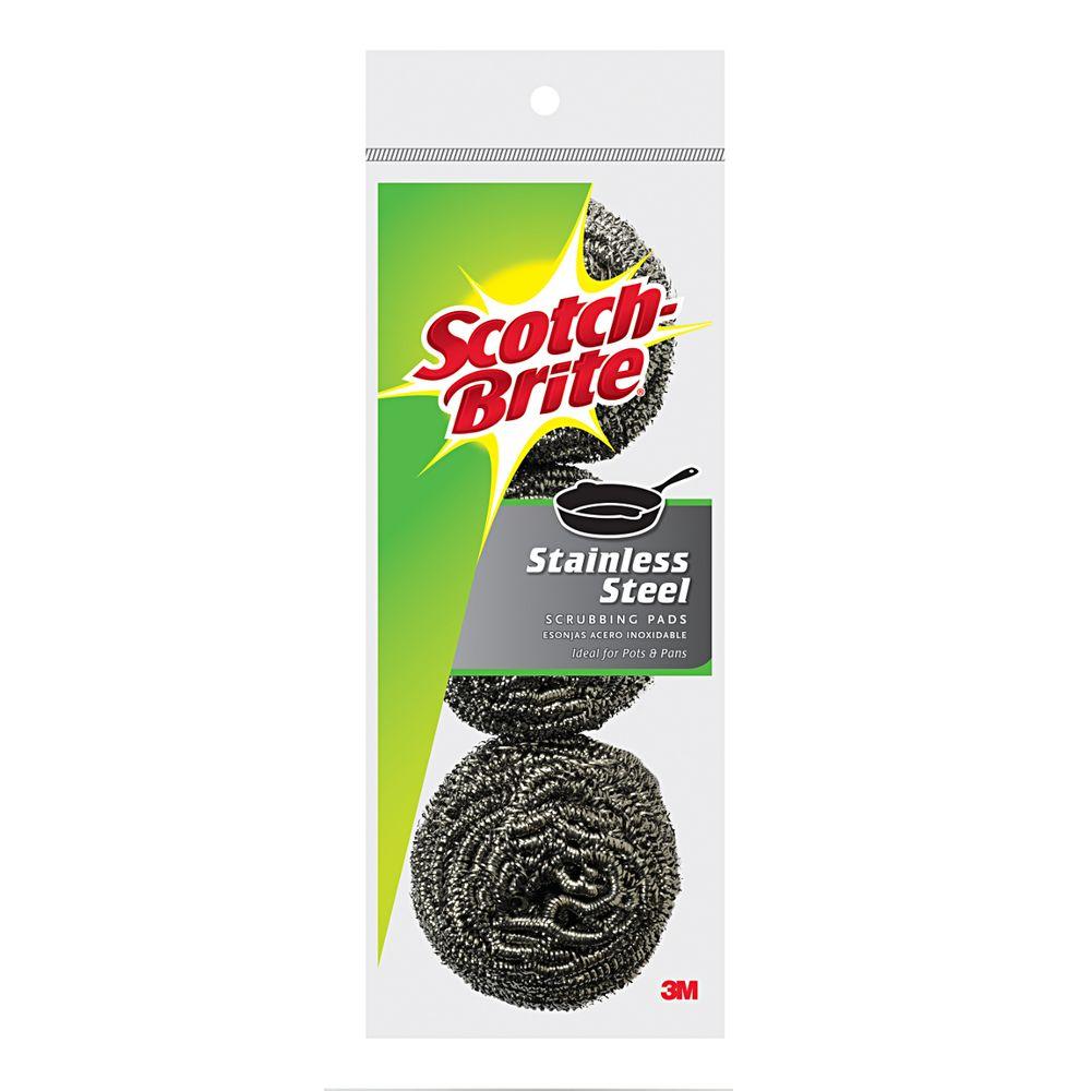 Scotch Brite Stainless Steel Scrubbing Pad 3 Pack 214c Cc The