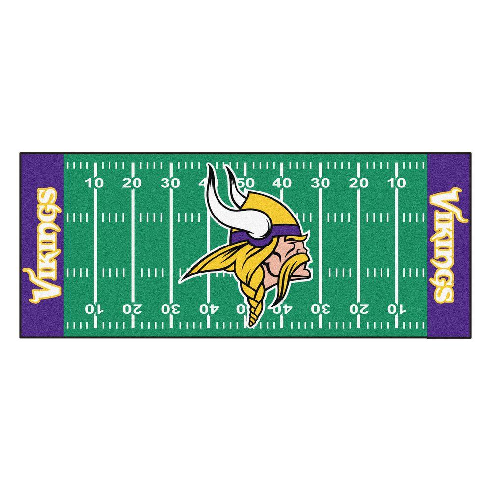 Fanmats Minnesota Vikings 2 Ft 6 In X Football Field Fanmats Minnesota Vikings 2 Ft 6 In X Football Field Runner
