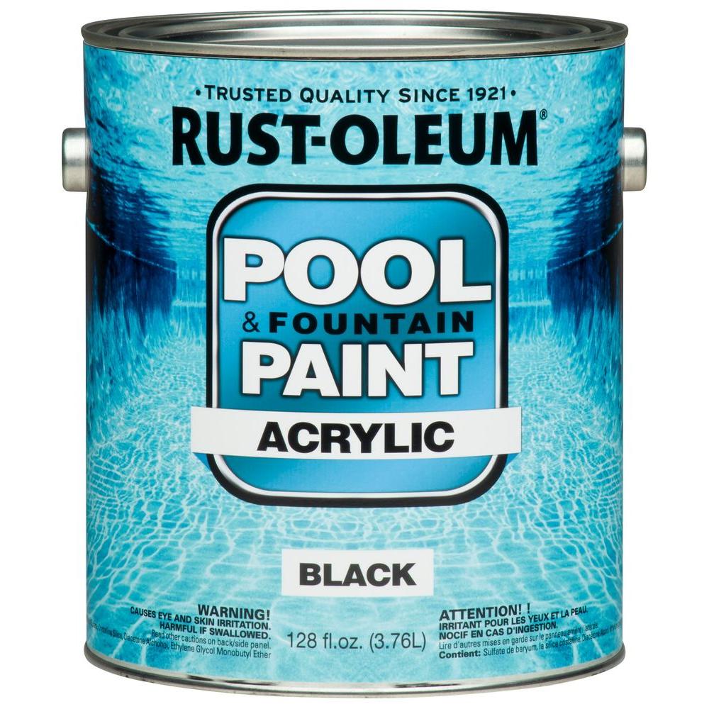 Rust-Oleum 1 Gal. Black Acrylic Pool And Fountain Paint (Case Of 2 ...