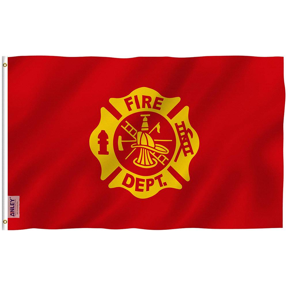 Anley Fly Breeze 3 Ft X 5 Ft Polyester Usa Fire Department Flag 2 Sided Flags Us Firefighter Service Sector Flag A Flag Sp Firedepartment The Home Depot